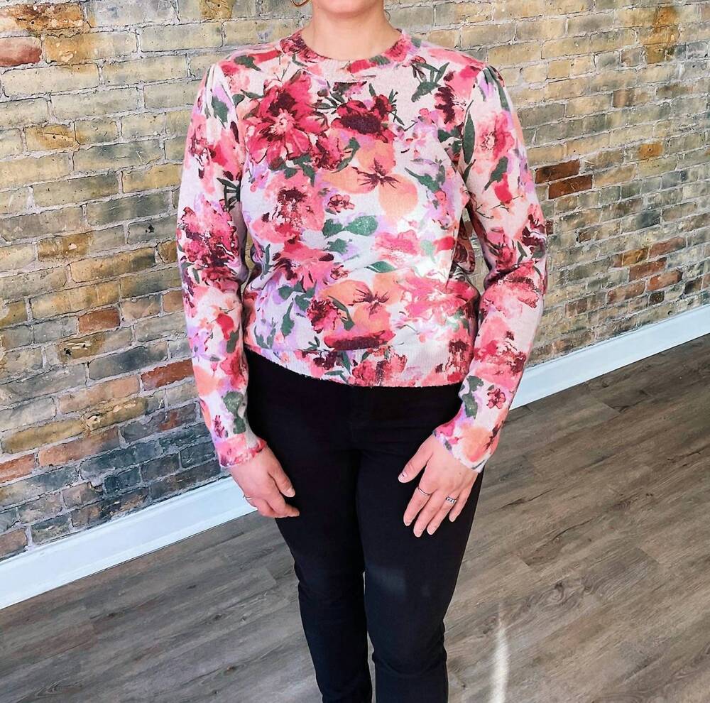 NEW SKIES ARE BLUE cassandra sweater in floral